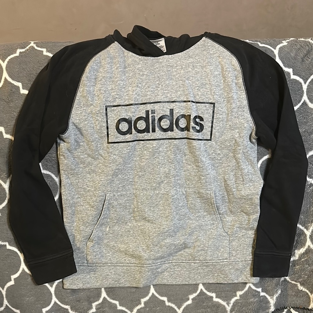 Adidas Gray and Black Men's Sweater